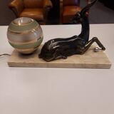 Lamp art deco antelope in regulated