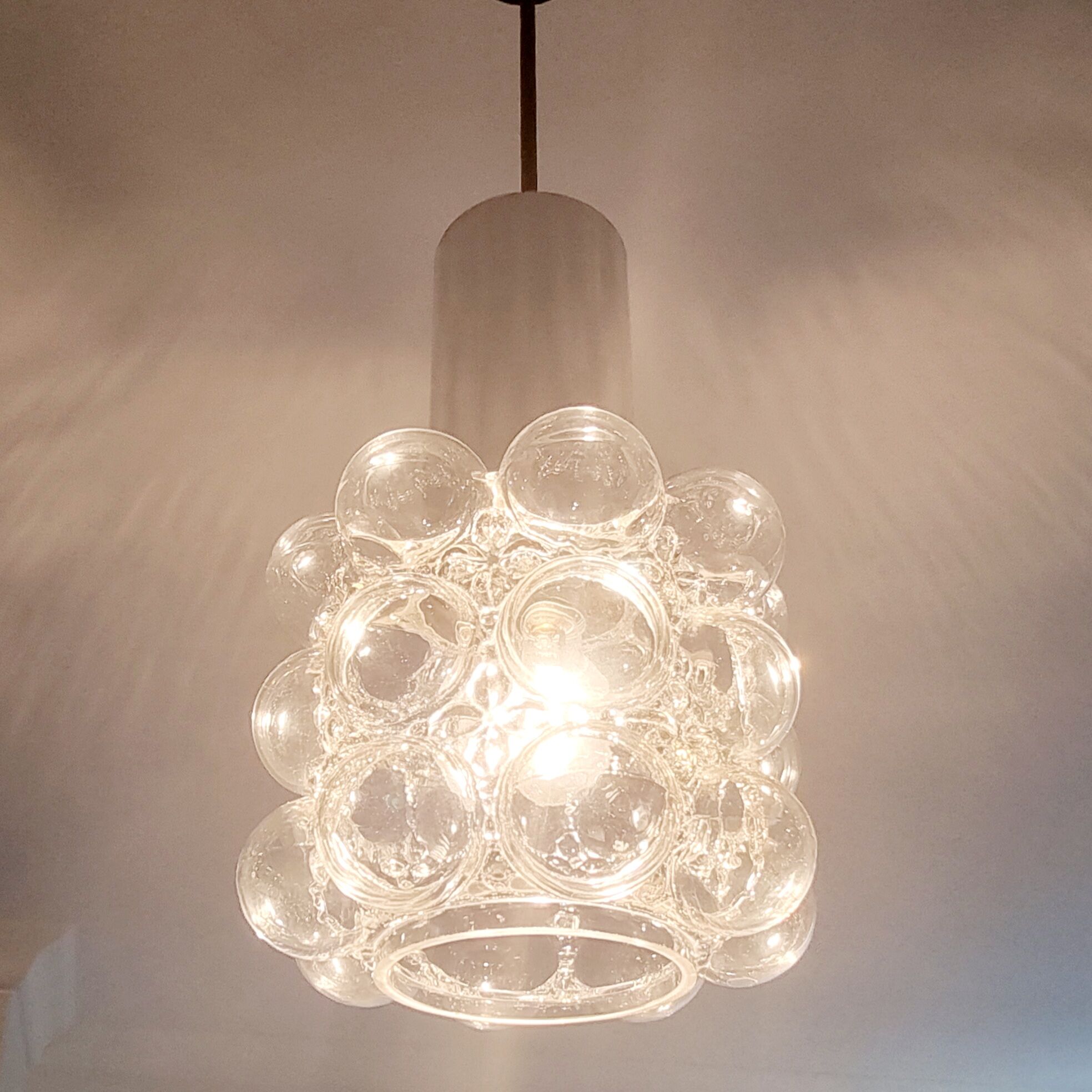 Bubble glass pendant By Helena Tynell For Limburg, Germany, 1960s