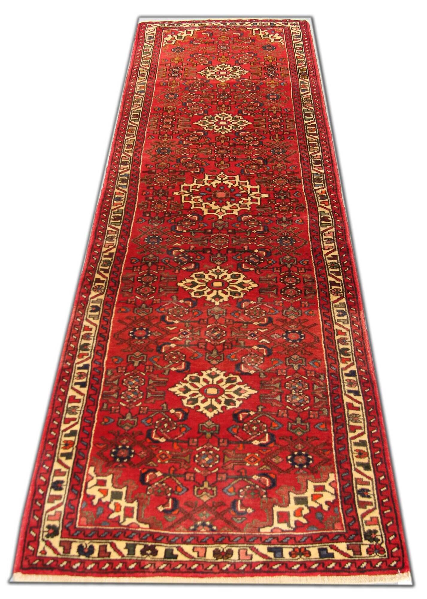 Wool Rugs Stair Runners, Red Arts Craft Runner Rug Handmade Oriental Carpet