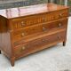 Commode noyer marqueterie brillant époque XVIII ème
