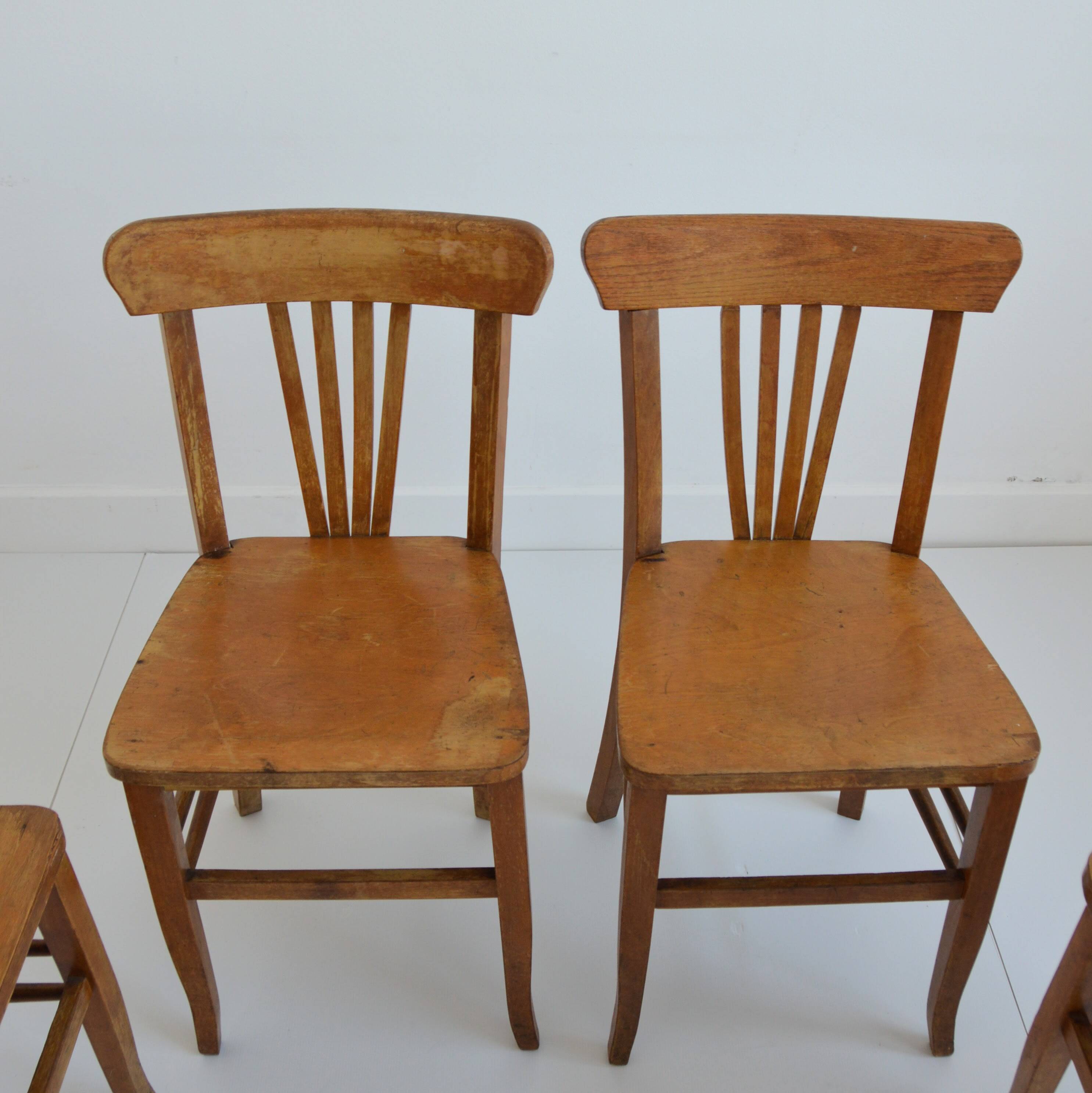 4 bistro chairs, 1950