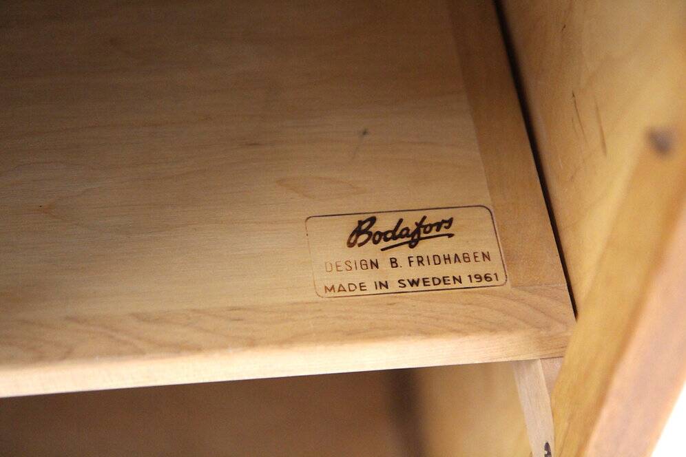 Scandinavian teak chest of drawers, Bertil Fridhagen, Bodafors, Sweden, 1960