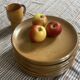 8 assiettes en grès de Berne beige wabi sabi
