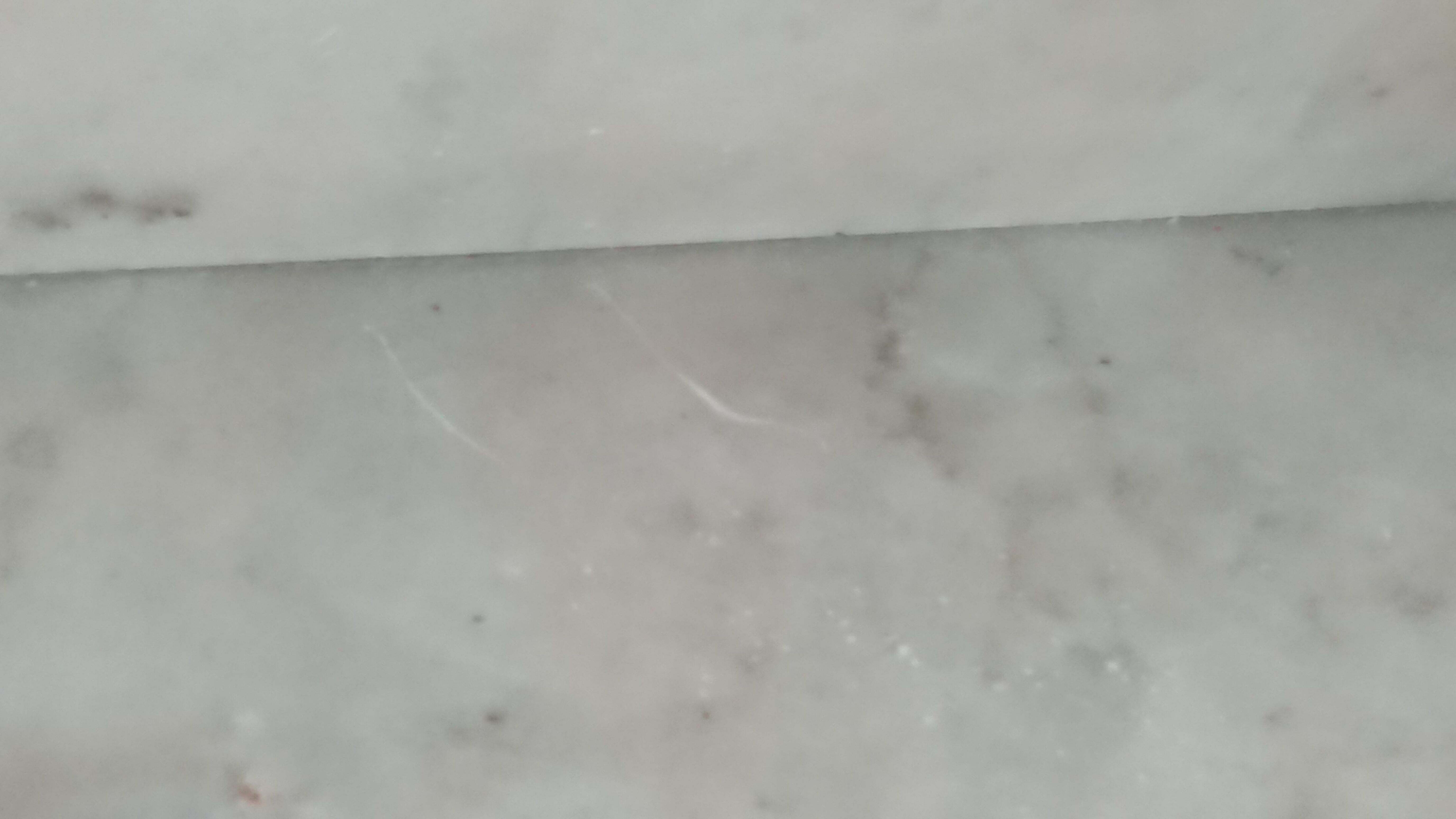 Toilet table on marble with cacker