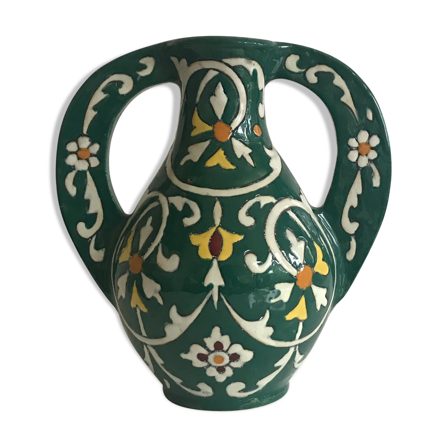 Nabeul pottery handle vase