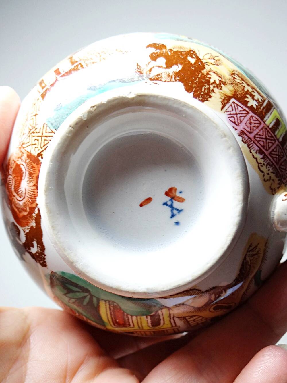 Sarreguemines tea service - Kyoto - antique 5 cups 6 saucers in Japanese style