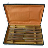 Coffret de 11 couteaux inox et bois