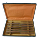 Coffret de 11 couteaux inox et bois