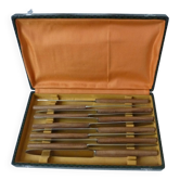 Coffret de 11 couteaux inox et bois
