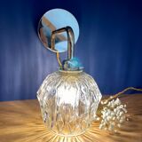 Vintage glass tulip wall lamp