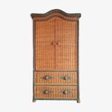 Rattan wardrobe