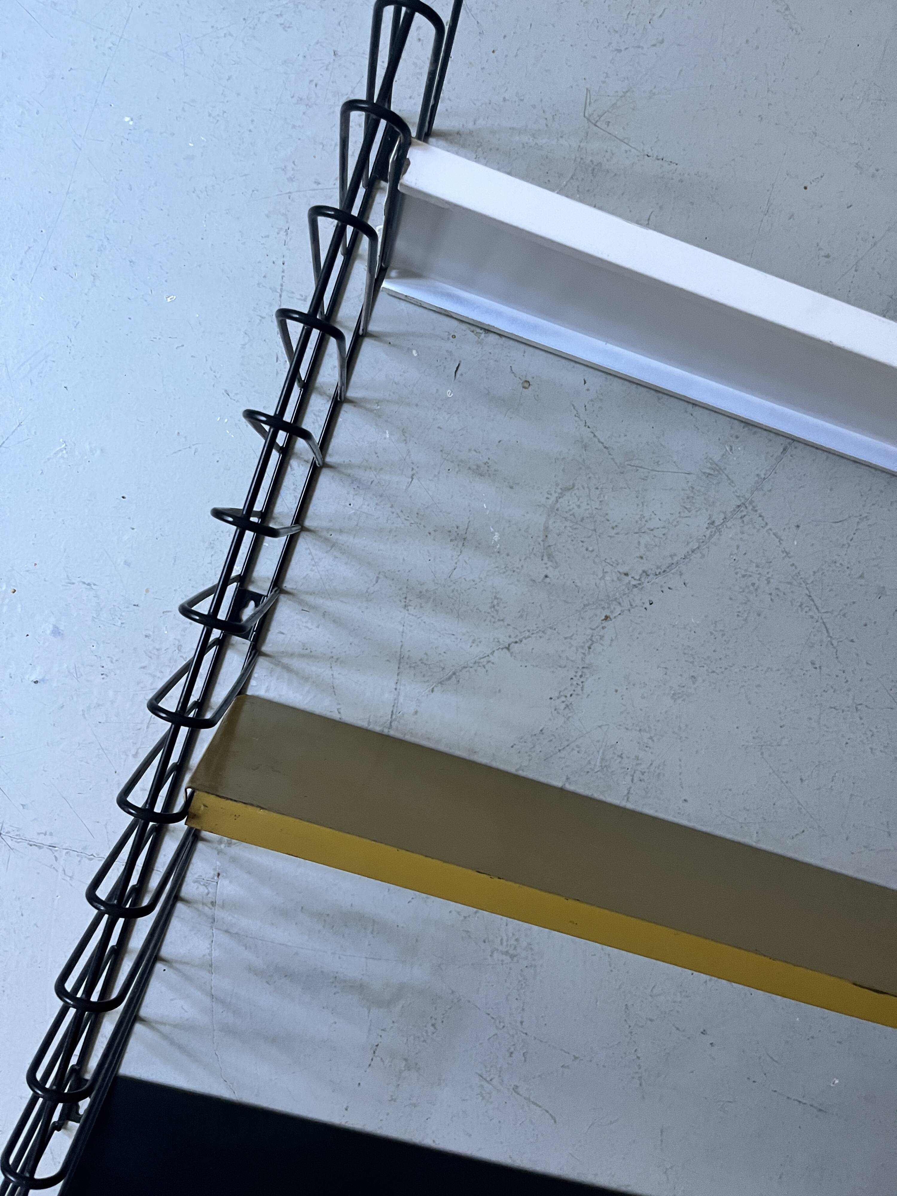 Tomado design metal wall shelf 1970