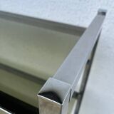 Chrome shelf with smoked glass