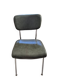 Retro chair in bottle green faux leather