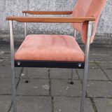 Set of eight industrial Dutch chairs