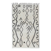 New Moroccan style Tulu Rug Made of Natural Undyed Wool. Custom Options Available