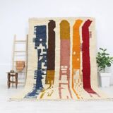 Handmade wool Berber rug 314 x 190 cm