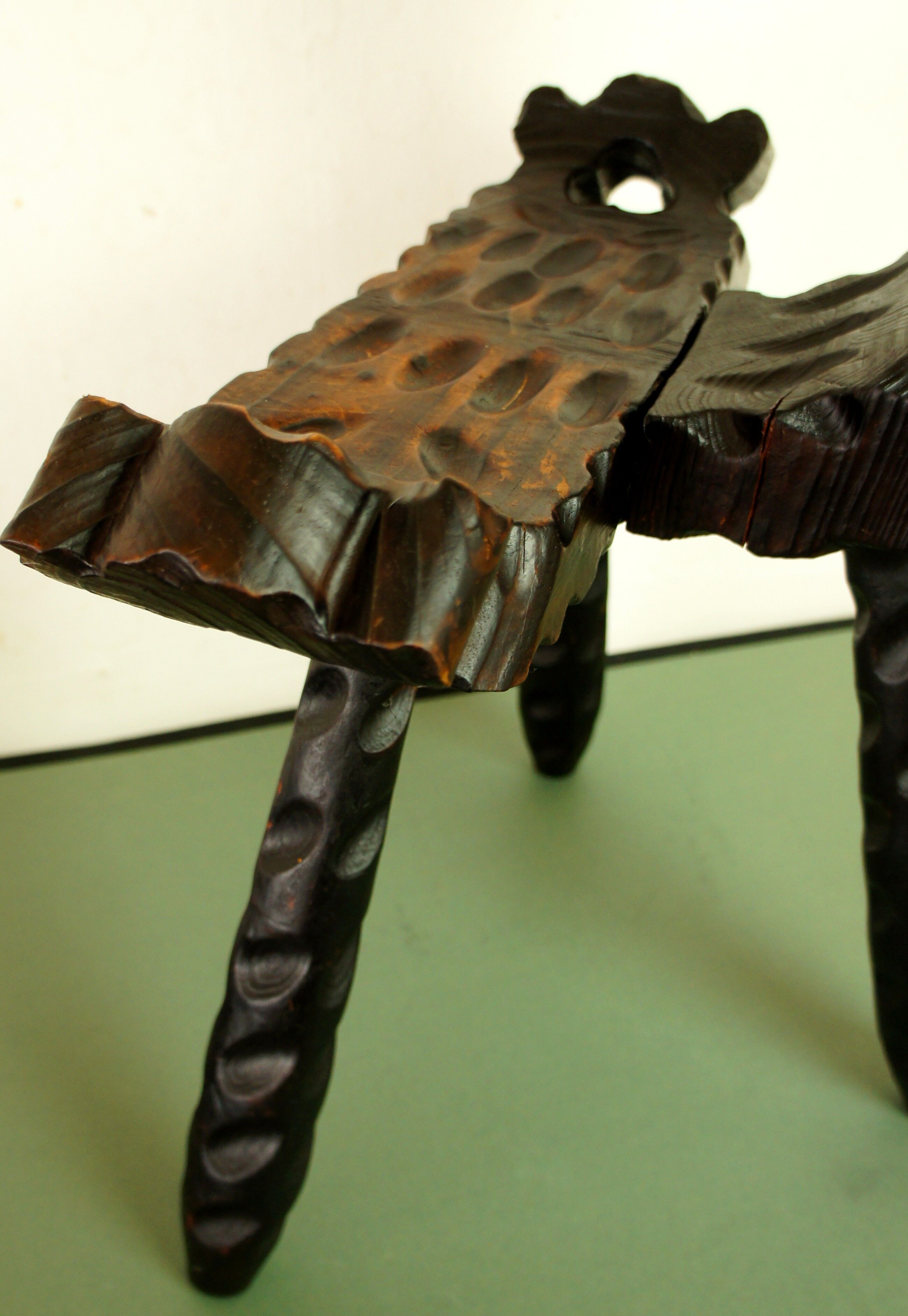 Brutalist tripod chair