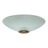 Postmodern vintage glass wall light by Metalarte, 1980s.