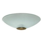 Applique postmoderne en verre de Metalarte, années 1980