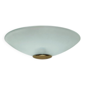 Postmodern vintage glass wall light by Metalarte, 1980s.