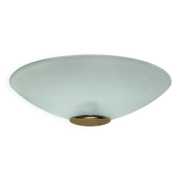 Postmodern vintage glass wall light by Metalarte, 1980s.