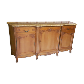 Buffet ancien, dessus plaque en marbre