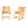 Paire de fauteuils club en rotin