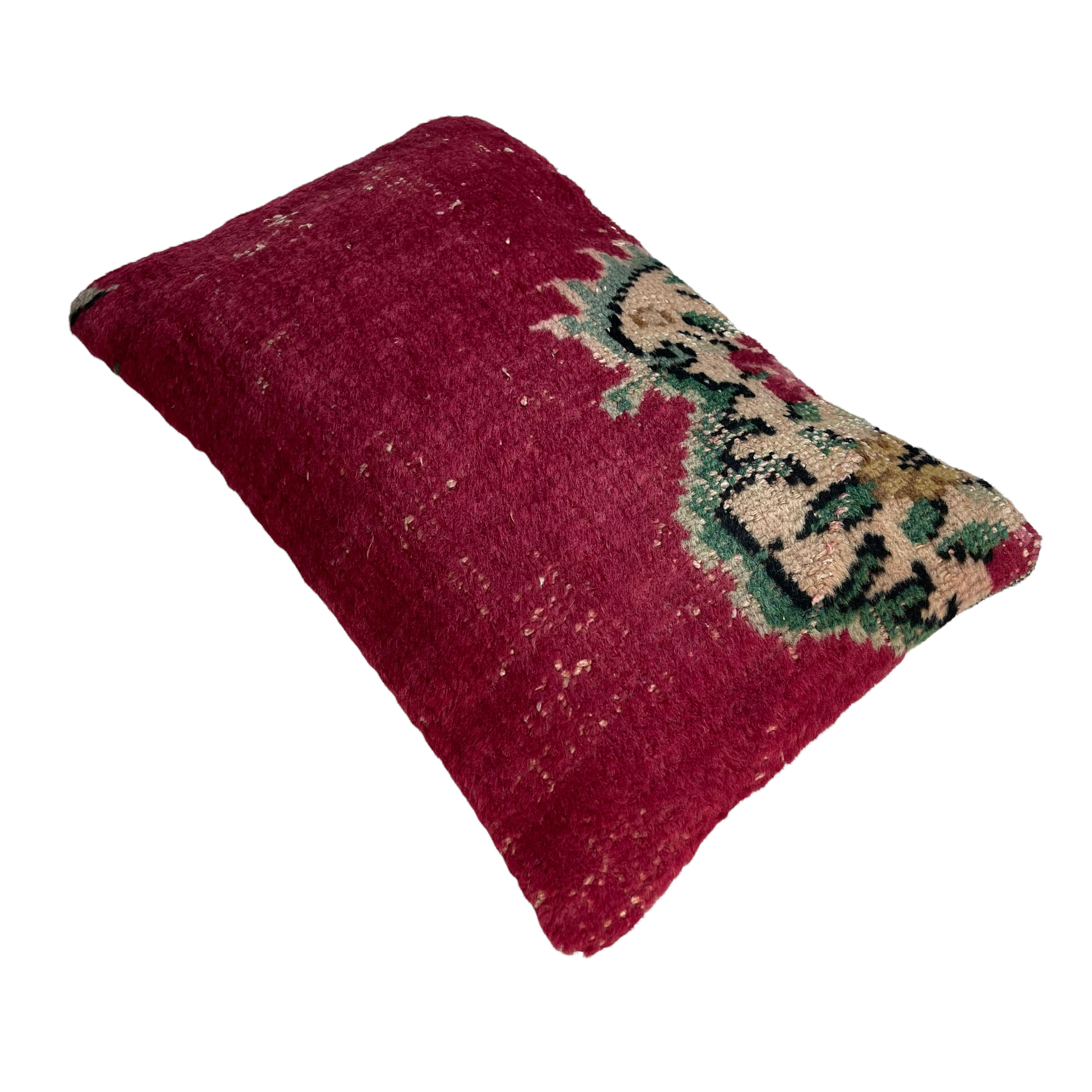 Vintage turkish rug cushion cover, 30 x 50 cm