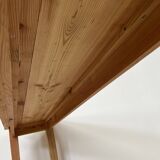Fine console, side table or school table in wood with spindle legs 160 cm - Vintage retro