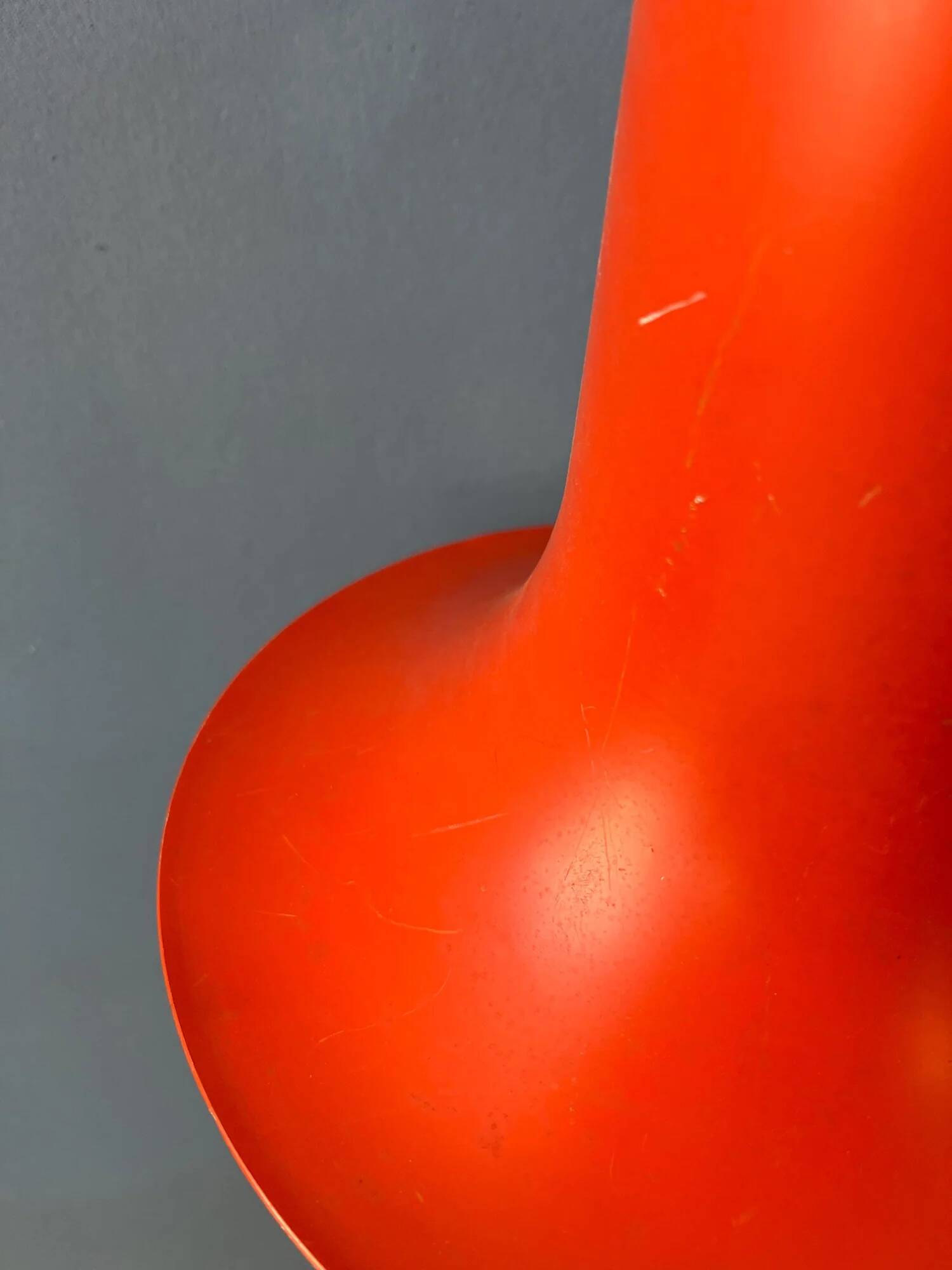 Vintage orange Raak cone pendant lamp