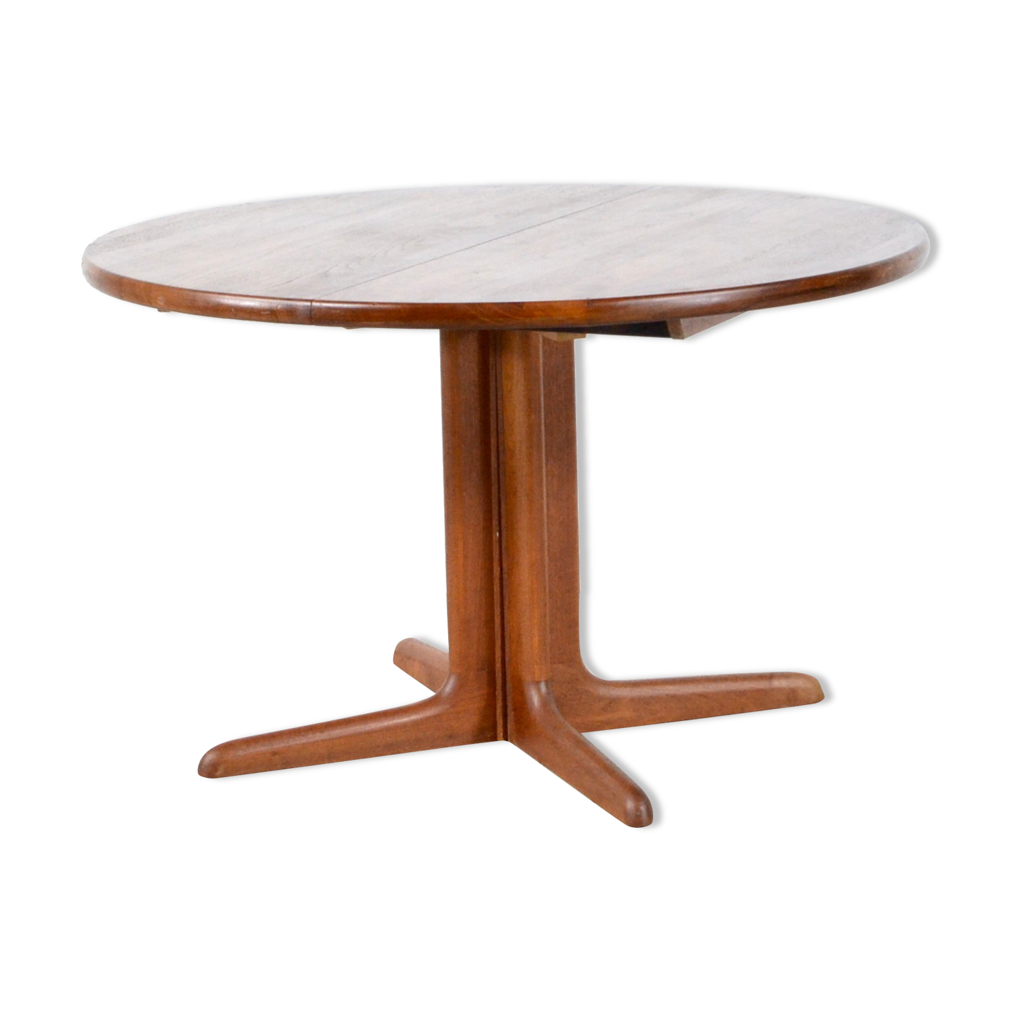 Midcentury Danish Extending Round Teak Table by Skovby. Vintage Modern / Scandinavian Style /Retro.
