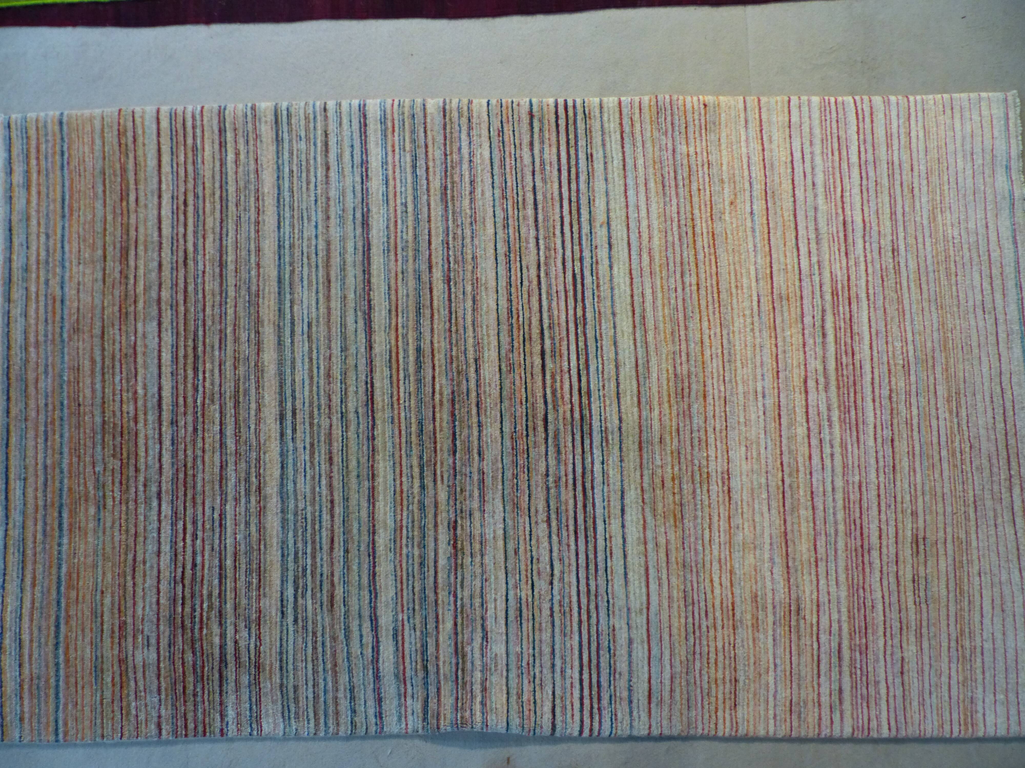 Multicoloured carpet in wool 175x107cm