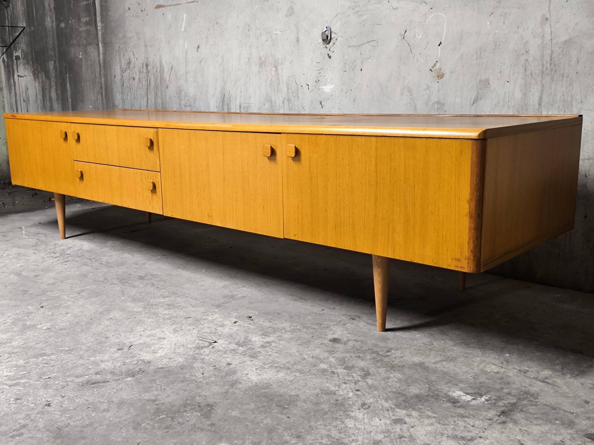 Vintage Scandinavian teak sideboard from the 1970s.