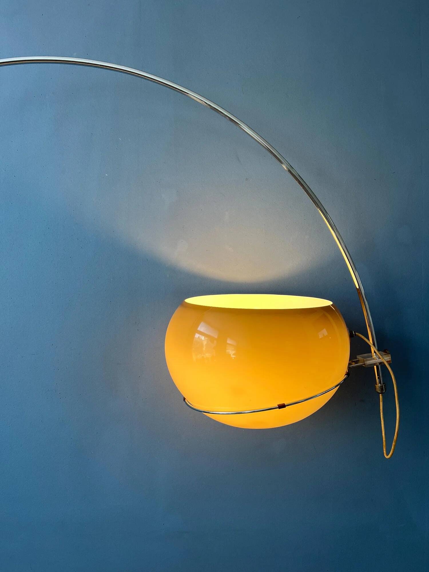 Mid-century space age mushroom arc floor lamp by GEPO