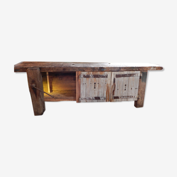 Old workshop wooden table
