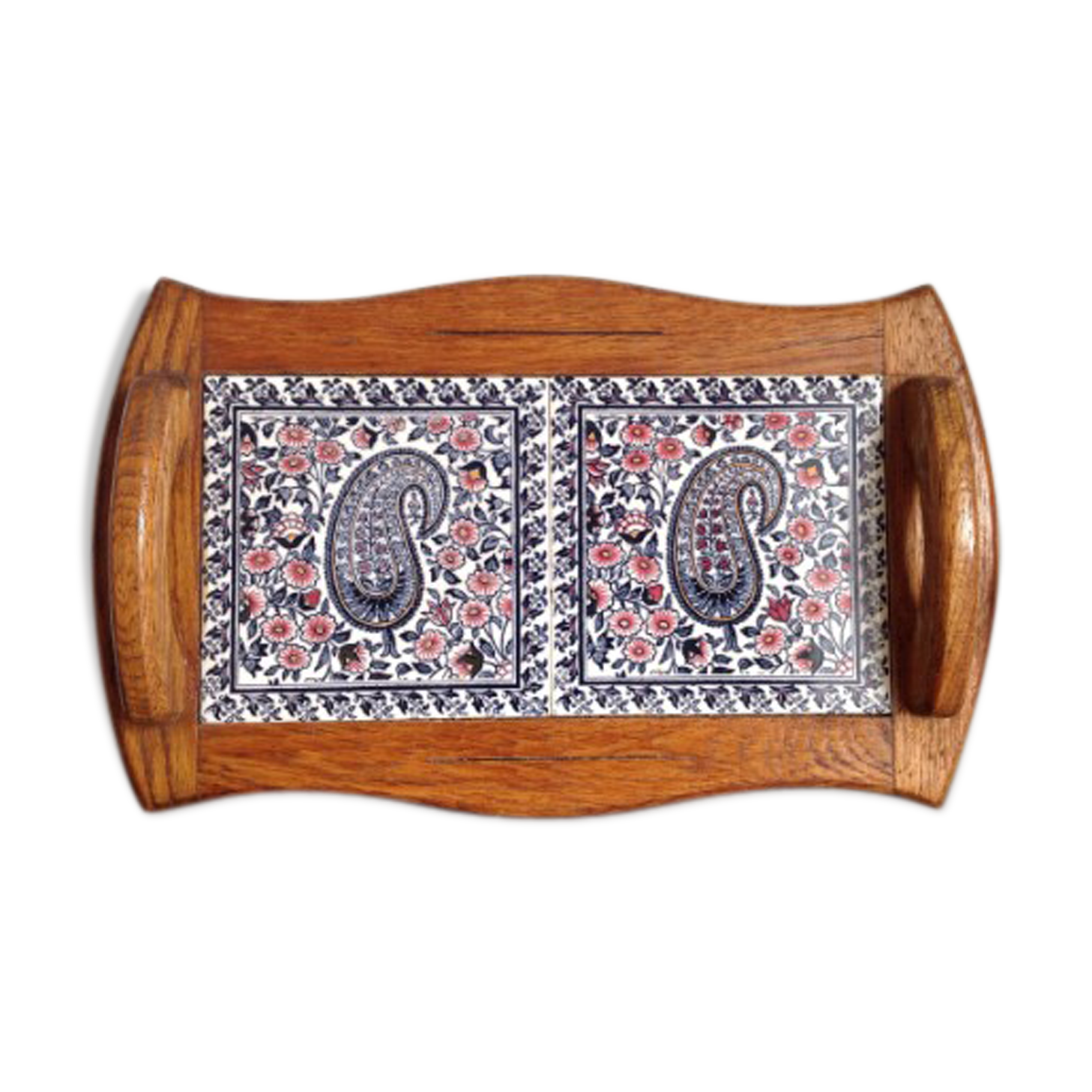 Wood ceramic platter
