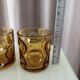 Set of 4 amber liqueur/bourbon glasses Empoli – Italy, 1970s