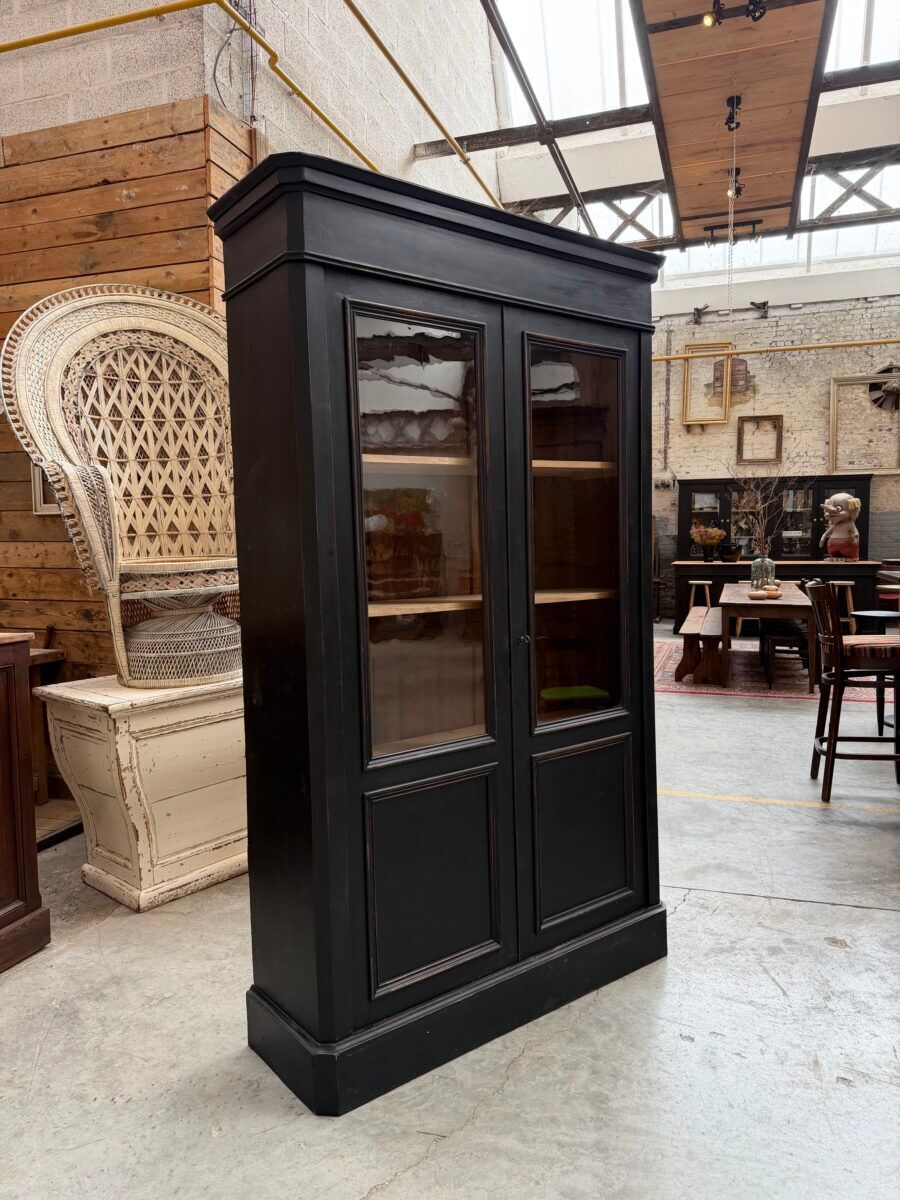 Patinated Napoleon III display cabinet