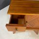 Pair of vintage mid-century modern wooden bedside tables / nightstands