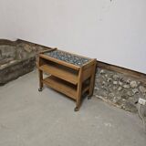 Guillerme and Chambron serving trolley with Danikowski ceramics