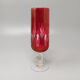 Set of six red bohemian cut crystal glasses 1960