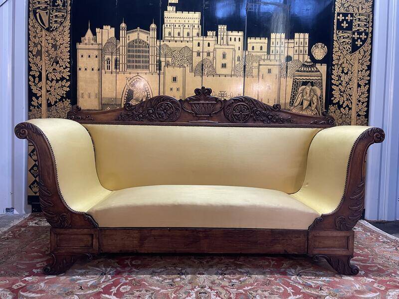 Sofa - Restoration period bench in mahogany