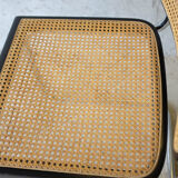 Pair of chairs cesca B32 black by Marcel Breuer