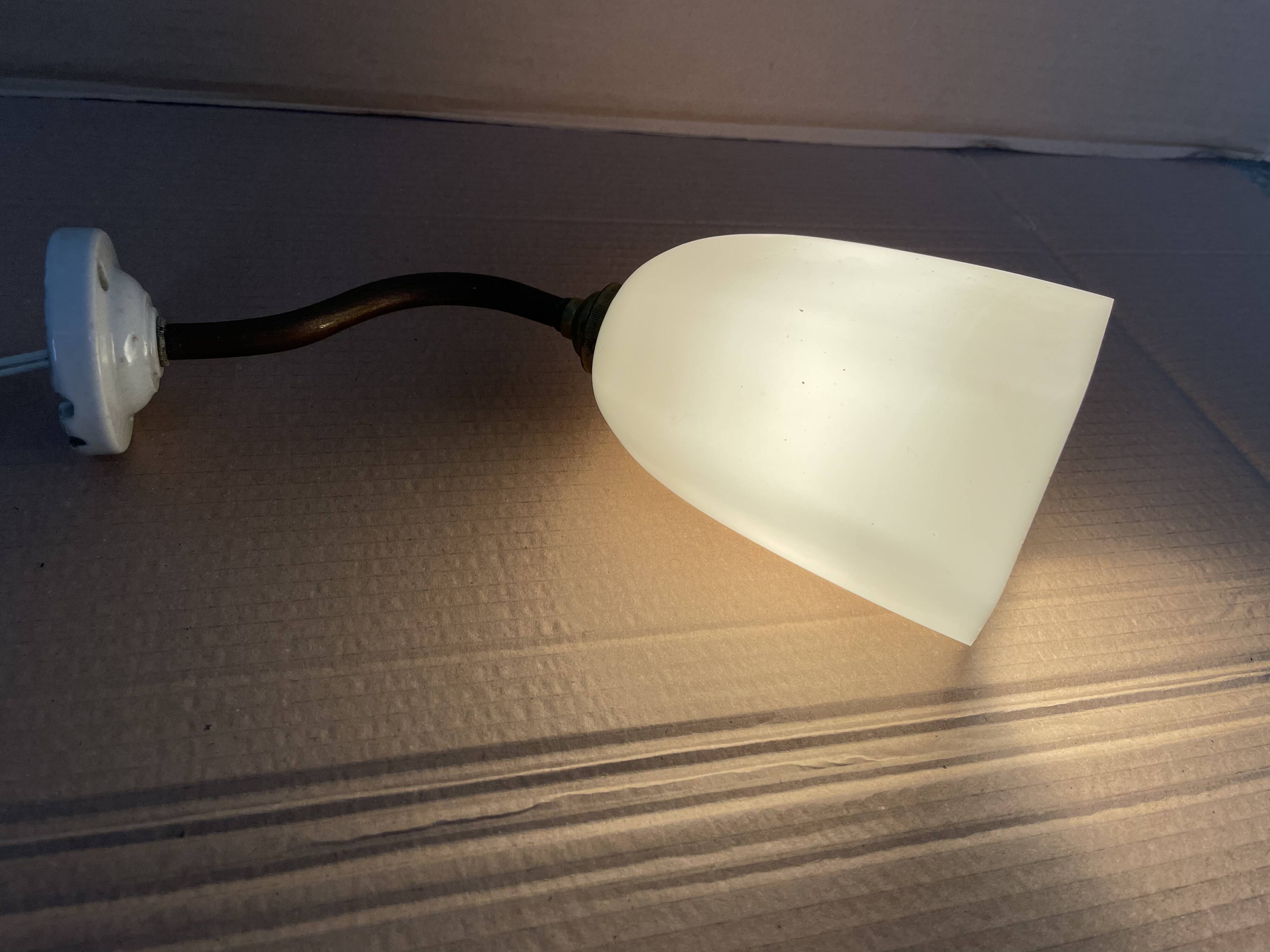 Antique Art Deco swan neck wall light