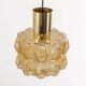 Large amber glass pendant by Limburg, Germany, 1970s.