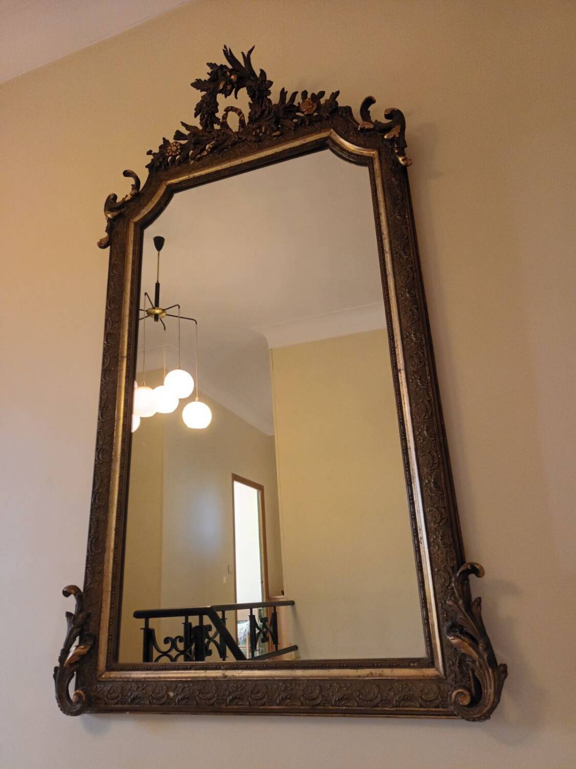Large antique mirror