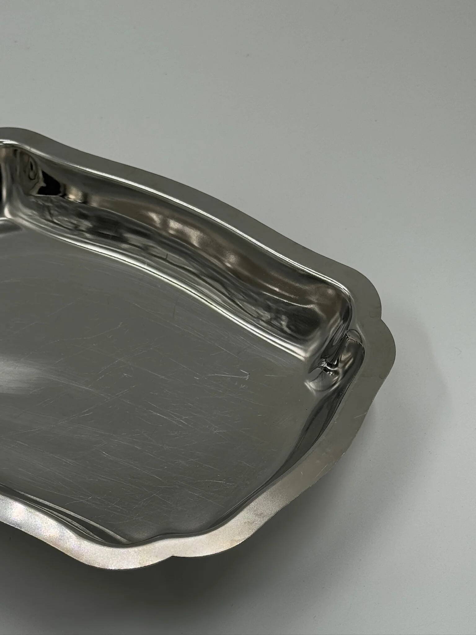 Vintage stainless steel serving tray