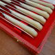 12 vintage dessert knives Coutellerie Lorraine - 24,5 cm
