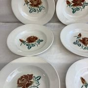 6 old Digoin soup plates